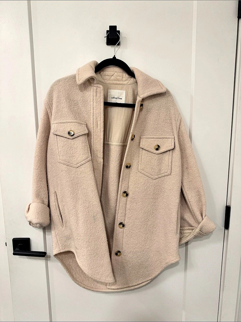 Aritzia Wilfred Free The Ganna Jacket Utility Jacket in Beige XXS